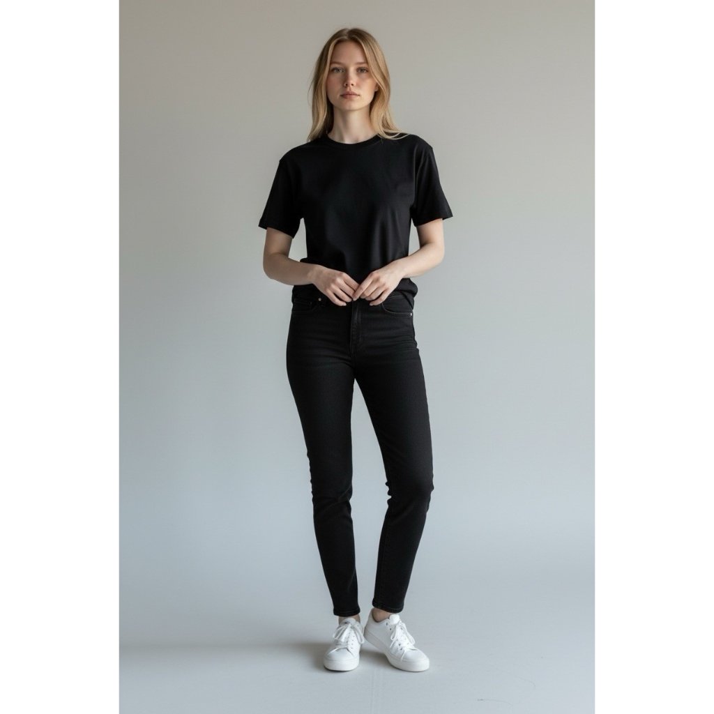 *Paige Skyline Skinny Jeans Womens 27 Black Denim Casual Stretch Pant